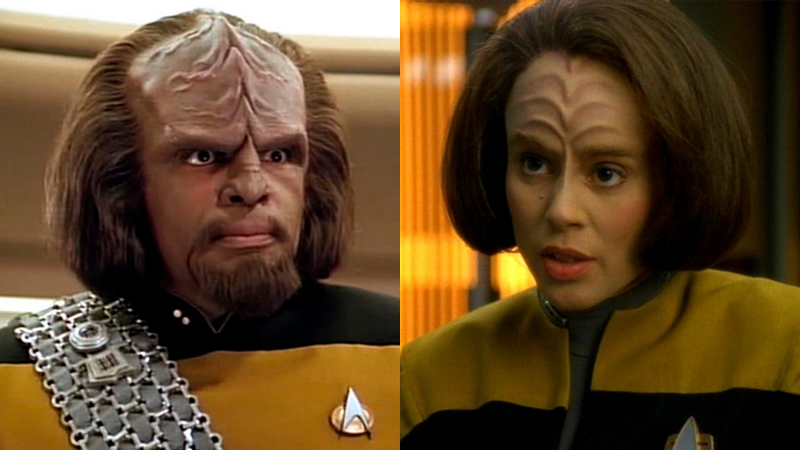 Worf and B’Elanna: Two characters who would find themselves stuck between the different societies of the Federation and the Klingon Empire.